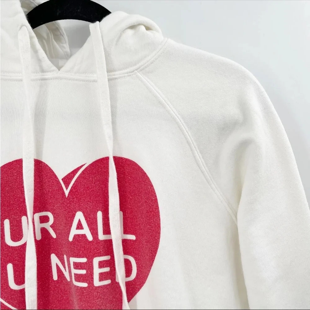 NWT Spiritual Gangster “Ur All U Need” Heart Sweatshirt Red/White Size Small - Picture 4 of 16